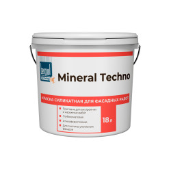 Mineral Techno U силикатная краска база A, 18 л