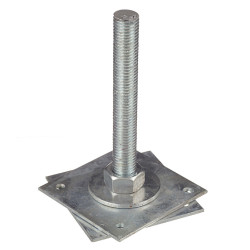 Анкер регулировочный оцинкованный М24 h200 120х120х4 мм