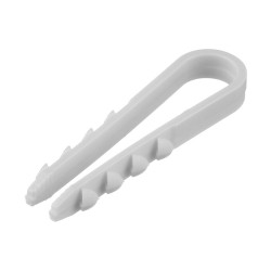 Дюбель-хомут для круглого кабеля Tech-Krep 5-10 мм белый (100 шт.)