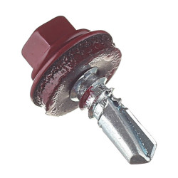 Саморезы кровельные с буром 19х5,5 мм металл-металл красное вино RAL 3005 Daxmer (250 шт.)