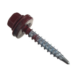 Саморезы кровельные с буром 35х4,8 мм металл-дерево красное вино RAL 3005 Daxmer (250 шт.)
