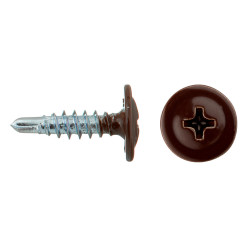 Саморезы клопы 16x4,2 мм с буром Daxmer (20 шт.) коричневый RAL 8017 Саморезы клопы 16x4,2 мм с буром Daxmer (20 шт.) коричневый RAL 8017