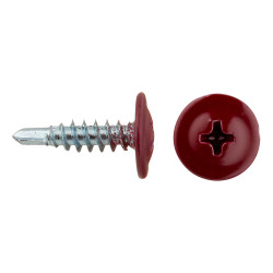 Саморезы клопы 16x4,2 мм с буром Daxmer (20 шт.) красный RAL 3005 Саморезы клопы 16x4,2 мм с буром Daxmer (20 шт.) красный RAL 3005