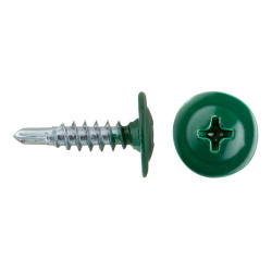 Саморезы клопы 16x4,2 мм с буром Daxmer (20 шт.) зеленый RAL 6005 Саморезы клопы 16x4,2 мм с буром Daxmer (20 шт.) зеленый RAL 6005