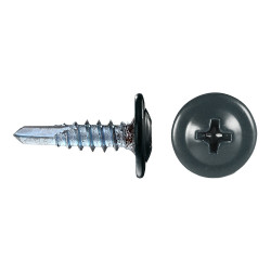 Саморезы клопы 16x4,2 мм с буром Daxmer (200 шт.) серый RAL 7024 Саморезы клопы 16x4,2 мм с буром Daxmer (200 шт.) серый RAL 7024