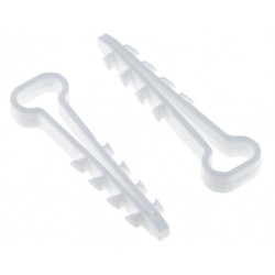 Дюбель-хомут для плоского кабеля PROxima 5-16 мм белый (100 шт.) (plc-cd1-6x12w)