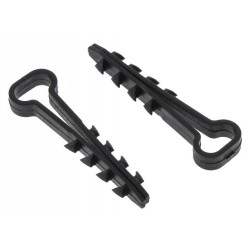 Дюбель-хомут для плоского кабеля PROxima 5-16 мм черный (10 шт.) (plc-cd-6x12b-r)