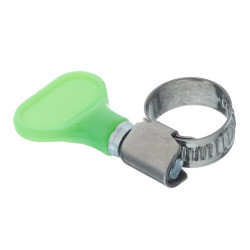 Хомут червячный обжимной 10-16 мм нержавеющая сталь с бабочкой Хомут червячный обжимной 10-16 мм нержавеющая сталь с бабочкой