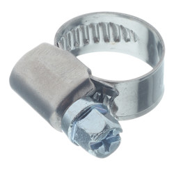 Хомут червячный обжимной 10-16 мм нержавеющая сталь (2 шт.) Хомут червячный обжимной 10-16 мм нержавеющая сталь (2 шт.)