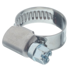 Хомут червячный обжимной 12-22 мм нержавеющая сталь (2 шт.) Хомут червячный обжимной 12-22 мм нержавеющая сталь (2 шт.)