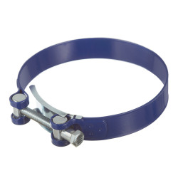 Хомут силовой Hard-Fix 122-130 мм оцинкованная сталь с полимерным покрытием одноболтовый