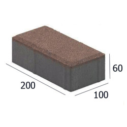 ПЛИТКА ТРОТУАРНАЯ КИРПИЧИК-1 1П.6 200Х100Х60 ММ КОРИЧНЕВЫЙ ПЛИТКА ТРОТУАРНАЯ КИРПИЧИК-1 1П.6 200Х100Х60 ММ КОРИЧНЕВЫЙ