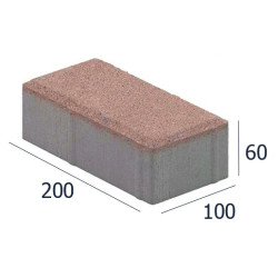 ПЛИТКА ТРОТУАРНАЯ КИРПИЧИК-1 1П.6 200Х100Х60 ММ КРАСНЫЙ ПЛИТКА ТРОТУАРНАЯ КИРПИЧИК-1 1П.6 200Х100Х60 ММ КРАСНЫЙ