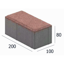 ПЛИТКА ТРОТУАРНАЯ КИРПИЧИК-2 1П.8 200Х100Х80 ММ КРАСНЫЙ ПЛИТКА ТРОТУАРНАЯ КИРПИЧИК-2 1П.8 200Х100Х80 ММ КРАСНЫЙ
