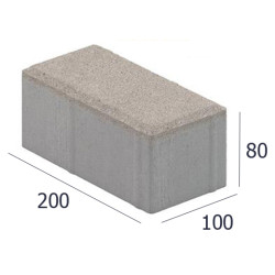 ПЛИТКА ТРОТУАРНАЯ КИРПИЧИК-2 1П.8 200Х100Х80 ММ СЕРЫЙ ПЛИТКА ТРОТУАРНАЯ КИРПИЧИК-2 1П.8 200Х100Х80 ММ СЕРЫЙ