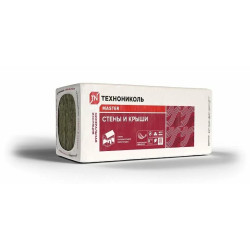 Плита минераловатная ТЕХНОНИКОЛЬ 34 PN Стены и крыши ПРОФ, 1200x600x100 мм, 8,64 м2