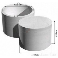 ЖБИ КОЛЬЦО С ДНОМ ДК10-9 ПАЗ-ГРЕБЕНЬ