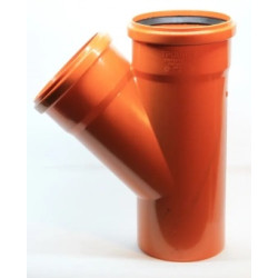 Тройник для наружной канализации НПВХ 200/110/45