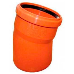 Отвод для наружной канализации НПВХ 250/15