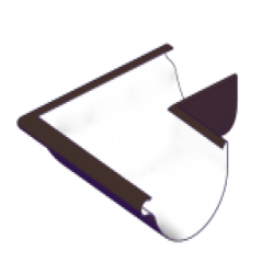 Угол желоба внешний D125/90гр.