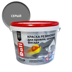 Краска фасадная Dali резиновая акриловая серая 12 кг Краска фасадная Dali резиновая акриловая серая 12 кг