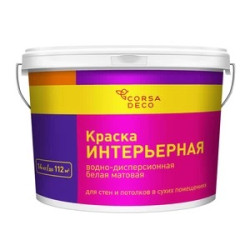 Краска интерьерная Corsa Deco белая 14 кг Краска интерьерная Corsa Deco белая 14 кг
