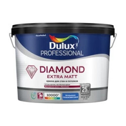 Краска моющаяся Dulux Diamond Extra Matt база BW белая 9 л Краска моющаяся Dulux Diamond Extra Matt база BW белая 9 л