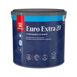 Краска моющаяся Tikkurila Euro Extra 20 база А белая 2,7 л