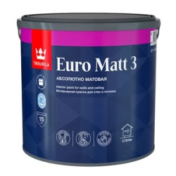 Краска интерьерная Tikkurila Euro Matt 3 база А белая 2,7 л