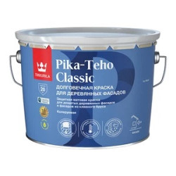 Краска фасадная по дереву Tikkurila Pika-Teho Classic водно-дисперсионная база A белая 9 л