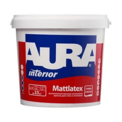 Краска моющаяся Aura Interior Mattlatex база А белая 2,7 л Краска моющаяся Aura Interior Mattlatex база А белая 2,7 л