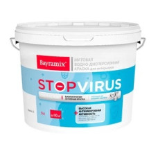 Краска моющаяся Bayramix Cristal Air StopVirus база А белая 9 л