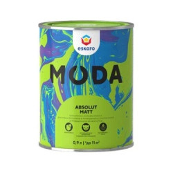Краска моющаяся Eskaro Moda Absolut Matt база TR бесцветная 0,9 л Краска моющаяся Eskaro Moda Absolut Matt база TR бесцветная 0,9 л