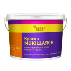 Краска моющаяся Corsa Deco белая 14кг