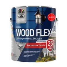 Краска фасадная по дереву Dufa Woodflex акриловая база 3 бесцветная 2,2 л