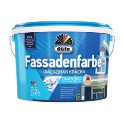 Краска фасадная Dufa Fassadenfarbe RD90 акриловая база 1 белая 2,5 л Краска фасадная Dufa Fassadenfarbe RD90 акриловая база 1 белая 2,5 л