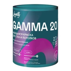 Краска моющаяся Lavelly Gamma 20 база A белая 2,7 л