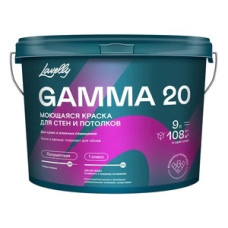 Краска моющаяся Lavelly Gamma 20 база A белая 9 л