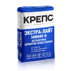 Штукатурный состав КРЕПС "Экстра-лайт зимний" - 25 кг Штукатурный состав КРЕПС "Экстра-лайт зимний" - 25 кг