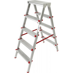 Стремянка алюминиевая двухсторонняя, 5 ступеней