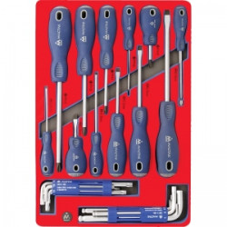 МАСТАК Набор отверток, шестигранников и TORX, ложемент, 27 предметов МАСТАК Набор отверток, шестигранников и TORX, ложемент, 27 предметов