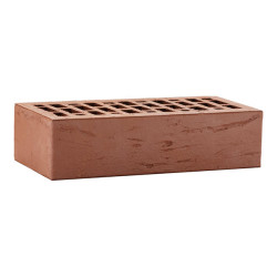Кирпич облицовочный пустотелый ЛСР М175 1NF коричневый Рустик 250х120х65мм 420шт