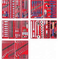 МАСТАК Набор инструментов ПРОФИ для тележки, 14 ложементов, 299 предметов